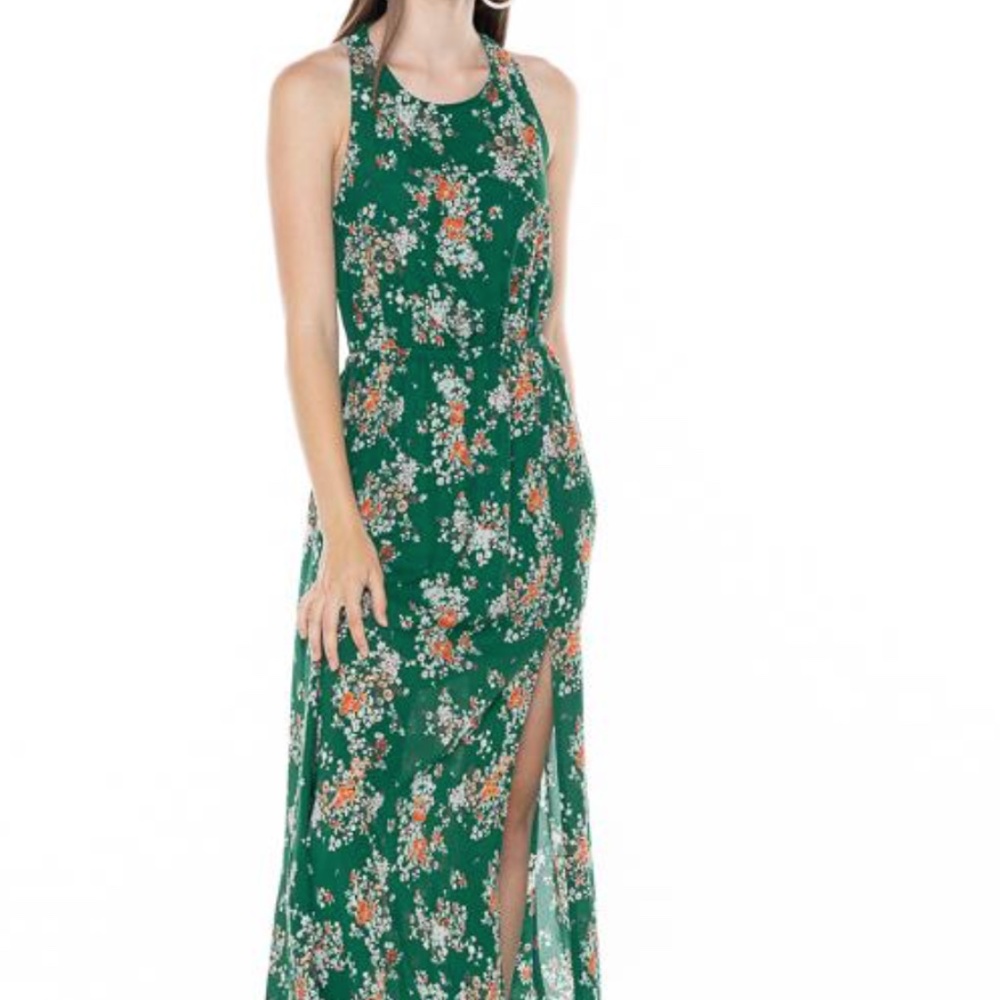 Open Tie Back Maxi Dress